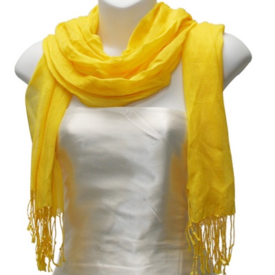 Yellow Viscose Scarf