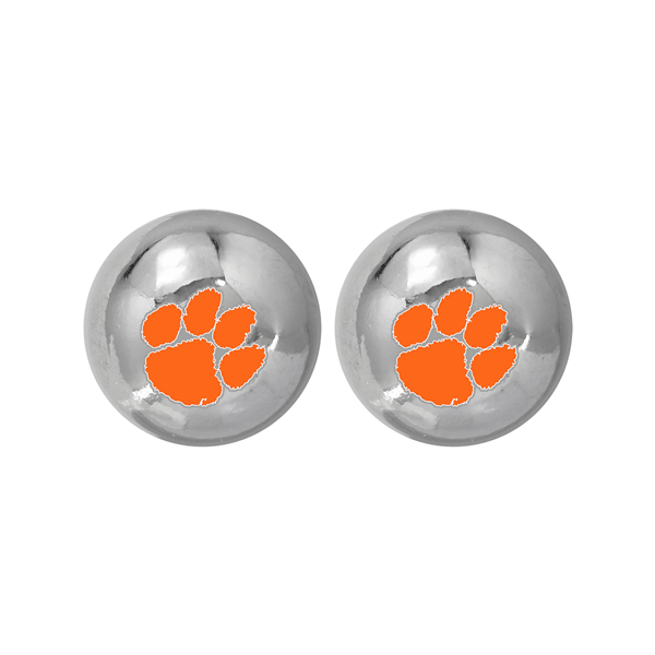 College Fashion Clemson University Logo Ball Star Stud Earrings