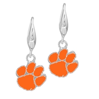 College Fashion Clemson University Logo Charm Stud Dangle Elma Earrings