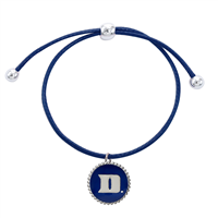 Duke University Team Colored Round Logo Charm Blue 8" Diameter Thin Nylon Slider Bracelet