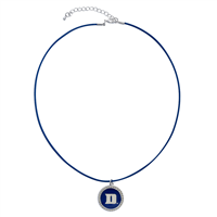 Duke University Team Colored Round Logo Charm Blue 18" Thin Nylon Necklace