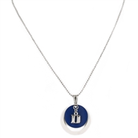 Duke University Team Colored Double Circle Small Logo 19" +2.5" Extender Ball Chain Lobster Clasp Necklace
