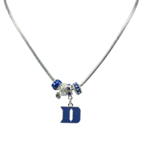College Fashion Crystal Duke University Logo Charms Natalya Necklace