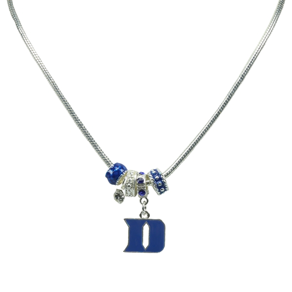 College Fashion Crystal Duke University Logo Charms Natalya Necklace