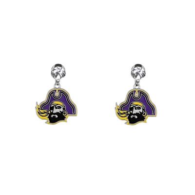 ECU 407 | Dangle Logo Charm Earrings