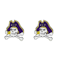 College Fashion East Carolina University Logo Charms Stud Elise Earrings