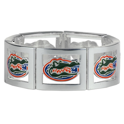 Square Stretch Florida Gator Silver Jewelry