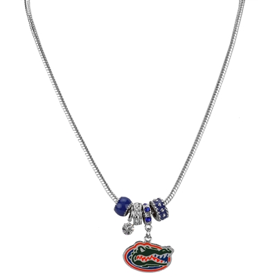 College Fashion Crystal University of Florida Logo Charms Natalya Necklace