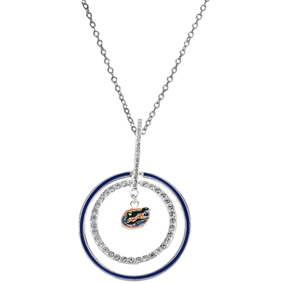 Florida Gators Albert Alberta Silver Jewelry Necklace Rhinestone