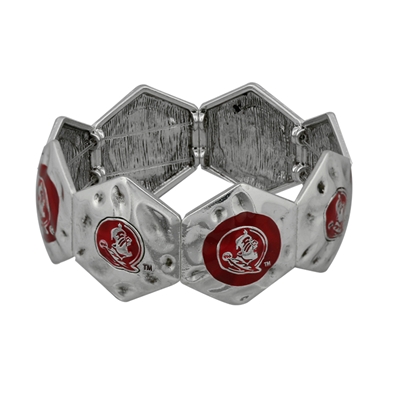 Florida State University Team Colored Hexagon Slip-On Bracelet