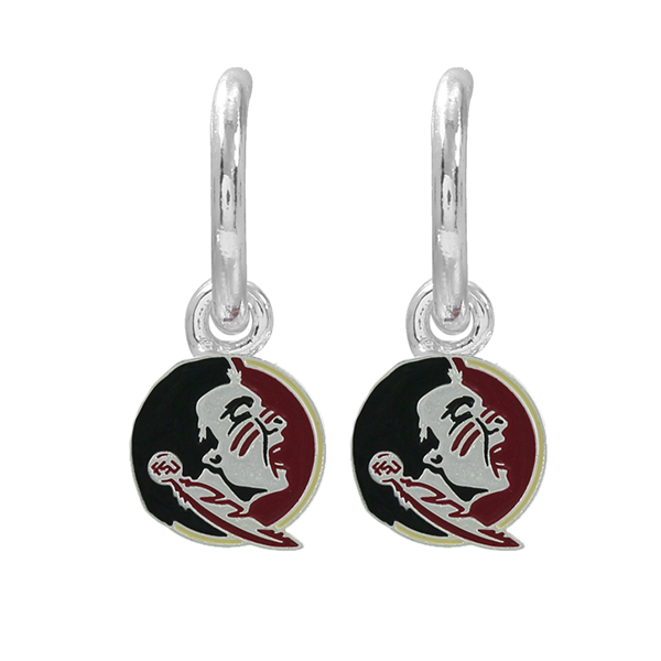 College Fashion Florida State University Logo Charms Post Dangle Emma Earrings