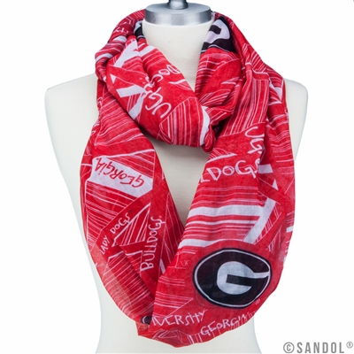 Georgia GA Bulldogs College Infinity Scarf University Apparel