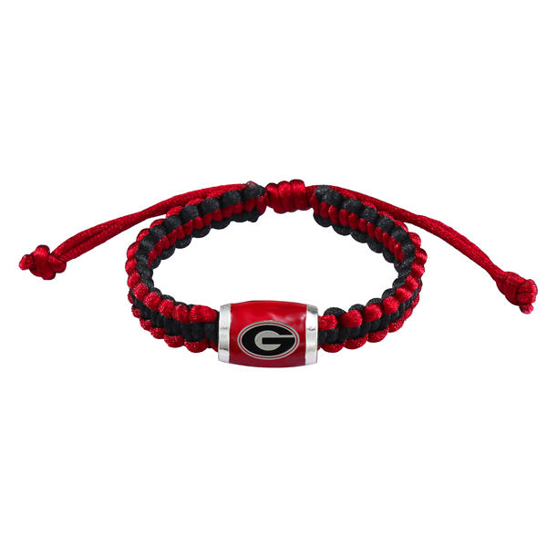 University of Georgia Team Colored Charm Paracord Slider Bracelet