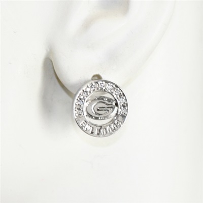 GEORGIA 413 | Silver Studded Circle Earrings