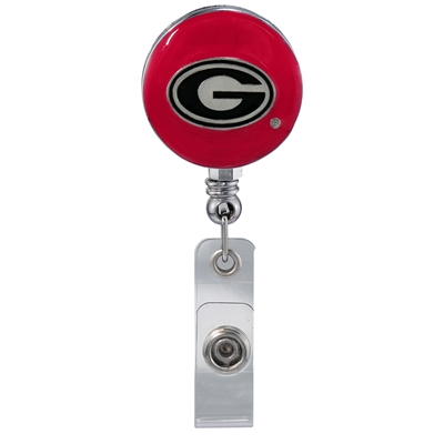 College Fashion University of Georgia Retractable ID Larry Lanyard Badge Reel