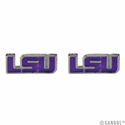 College Fashion Louisiana State University Logo Charms Stud Elise Earrings