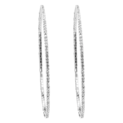 CRYSTAL HOOP EARRINGS | LARGE