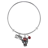 Wolfpack Coil Love Bracelet NCAA Jewelry