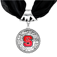 College Fashion North Carolina State University Crystals Ornate Scarf Pendant Charm