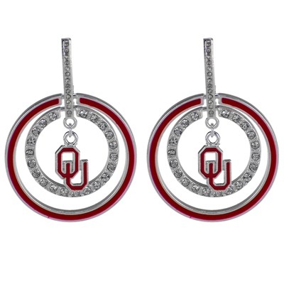 OKLAHOMA 441 | Double Circular Logo Earrings
