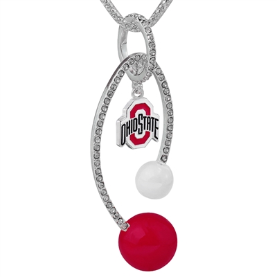 OHIO STATE 6056 | CRYSTAL LOGO NECKLACE