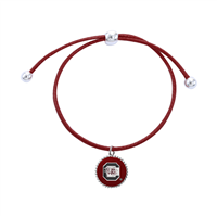 University of South Carolina Team Colored Round Logo Charm Burgundy 8" Diameter Thin Nylon Slider Bracelet