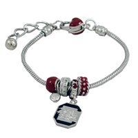 College Fashion Crystal University of South Carolina Logo Charms MVP Bracelet