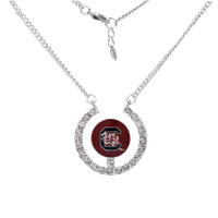 University of South Carolina Team Colored Logo Ball Crystal 18" Cable Chain Lobster Clasp Necklace