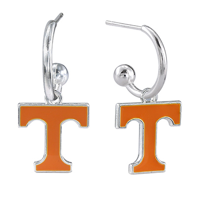 College Fashion University of Tennessee Logo Charms Post Dangle Emma Earrings