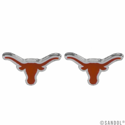 College Fashion University of Texas Logo Charms Stud Elise Earrings