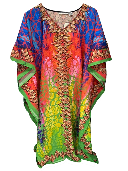 Fashion Multi-Colored Long African Muu Kaftan Dashiki Dress