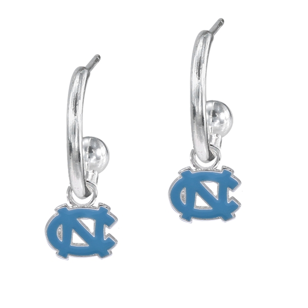 College Fashion University of North Carolina Logo Charms Post Dangle Emma Earrings