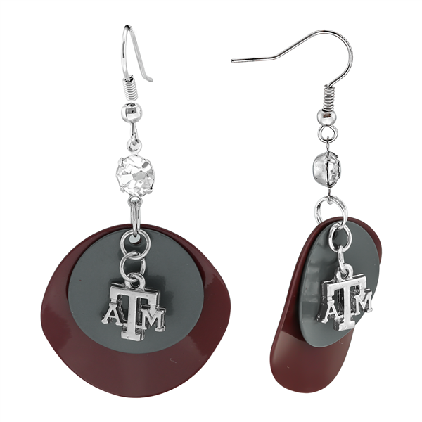 TEXAS A&M 416 | Double Layer Charm Earrings