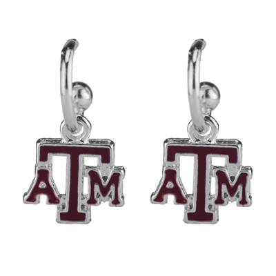 College Fashion Texas A&M University Logo Charms Post Dangle Emma Earrings