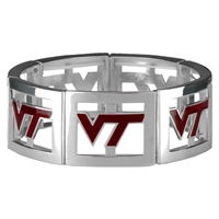 Square Stretch Hokies Silver Jewelry