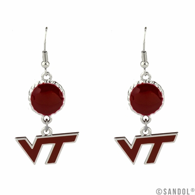 Virginia Tech Bubble Dangle Earrings
