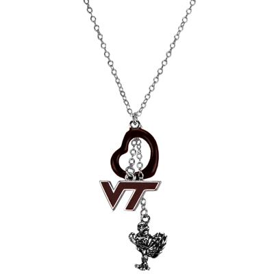Virginia Tech Silver Multi Logo Necklace Licensed College Jewelry