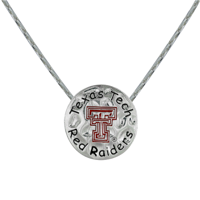 Neunice Texas Tech Circle Script Necklace