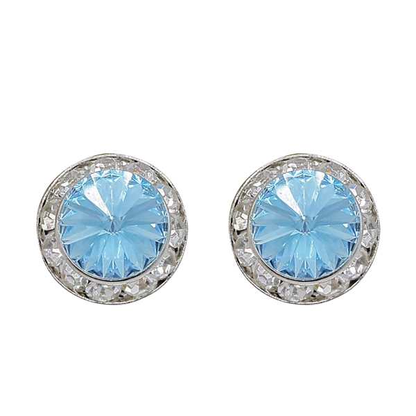 10mm Cubic Zirconia Crystal 1/2" Post Earrings