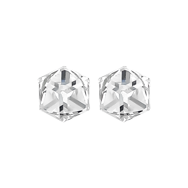 Fashion Sparkling 0.8mm Diamond Crystal Cube Stud Earrings