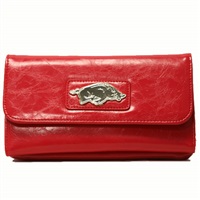 Lizzie Tri-Fold Wallet Arkansas Razorbacks