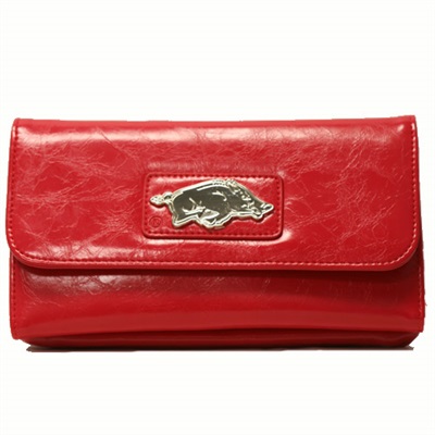 Lizzie Tri-Fold Wallet Arkansas Razorbacks