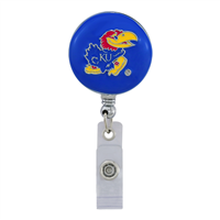 College Fashion University of Kansas Retractable ID Larry Lanyard Badge Reel