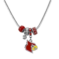 College Fashion Crystal University of Lousiville Logo Charms Natalya Necklace