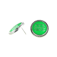 College Fashion Marshall University Logo Charm Stud Earrings