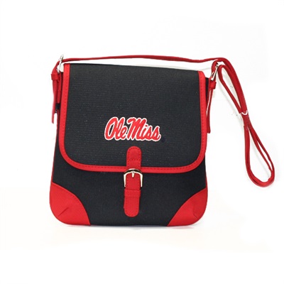 Mississippi Jackson Crossbody Handbag Ole Miss Shoulder Purse Black Bear