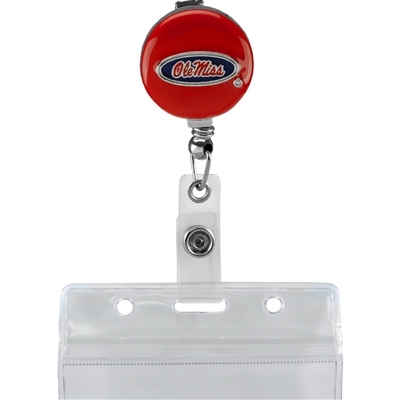 College Fashion University of Mississippi Retractable ID Larry Lanyard Badge Reel