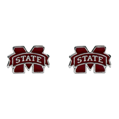 College Fashion Mississippi State University Logo Charms Stud Elise Earrings
