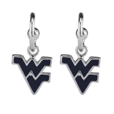 College Fashion West Virginia University Logo Charms Post Dangle Emma Earrings