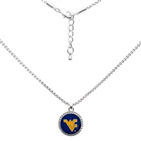 College Fashion West Virginia University Logo Charm Necklace